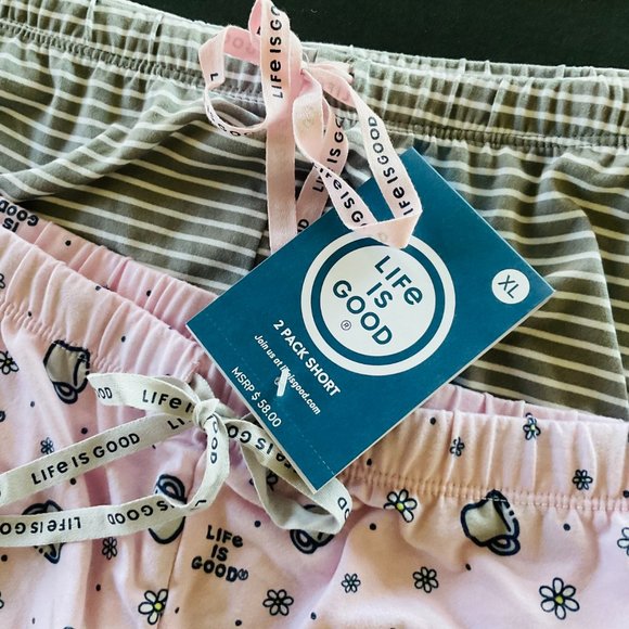 Life Is Good Other - LIFE IS GOOD Women's 2 Pack Sleep Shorts NWT Size XL